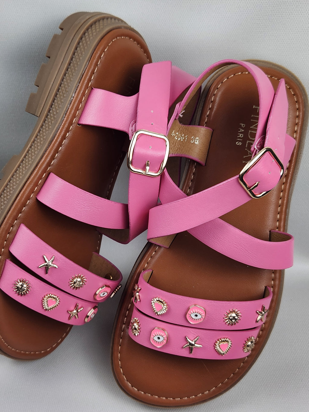 Sandales Fuchsia modèle Rina