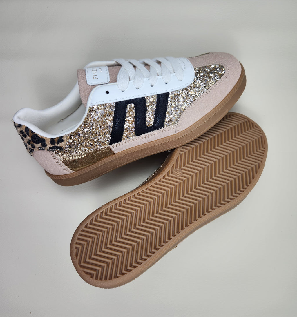 Baskets Paillettes, Léopard & Suédine Modèle Nosa