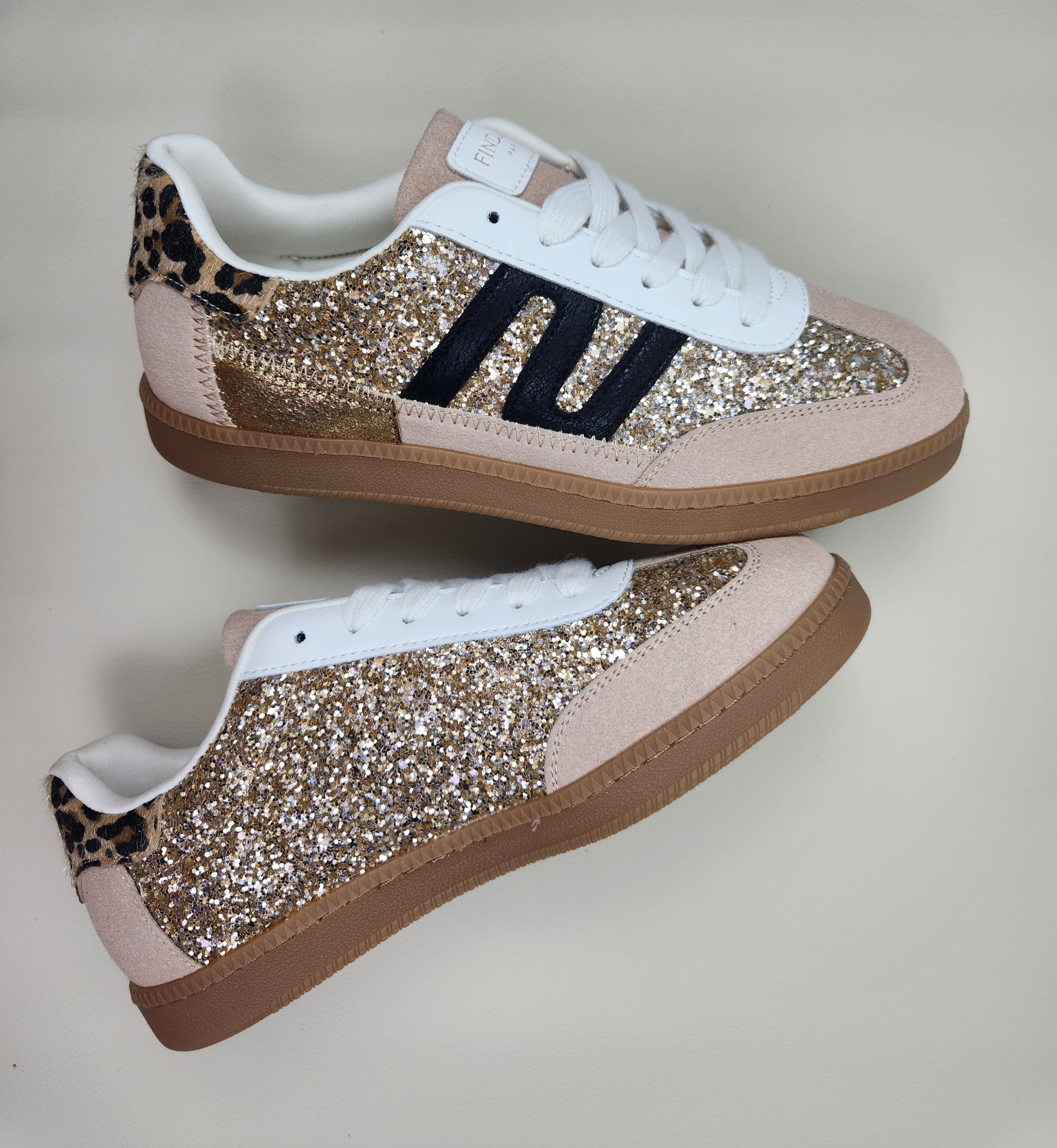 Baskets Paillettes, Léopard & Suédine Modèle Nosa